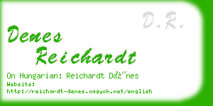 denes reichardt business card